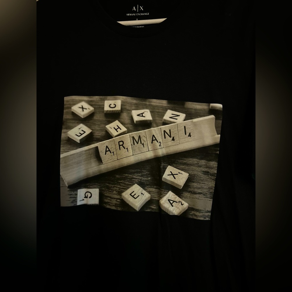 Black graphic men’s T-shirt Armani Exchange Large
